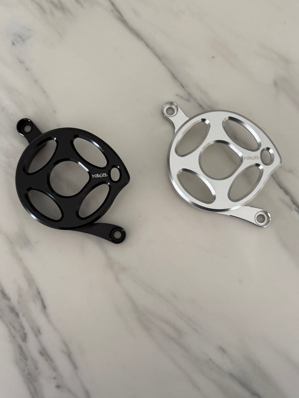 Surron Light Bee X & E-Ride Metal Motor Cover | CNC Upgrade Replacement (Black & Chrome)