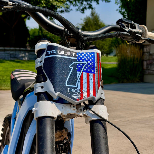 Stars & Stripes Full Color Number Plate Decal