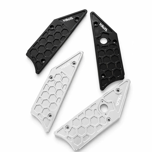 Forged Racing Talaria XXX CNC metal side panels in black and silver