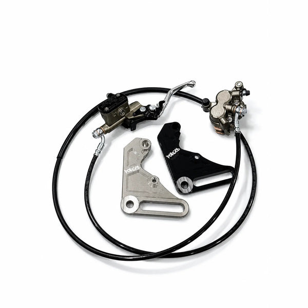 Ultra Bee rear brake kit for Yozma IN10 and Tuttio Soleil with caliper, hose, master cylinder and silver or black mount