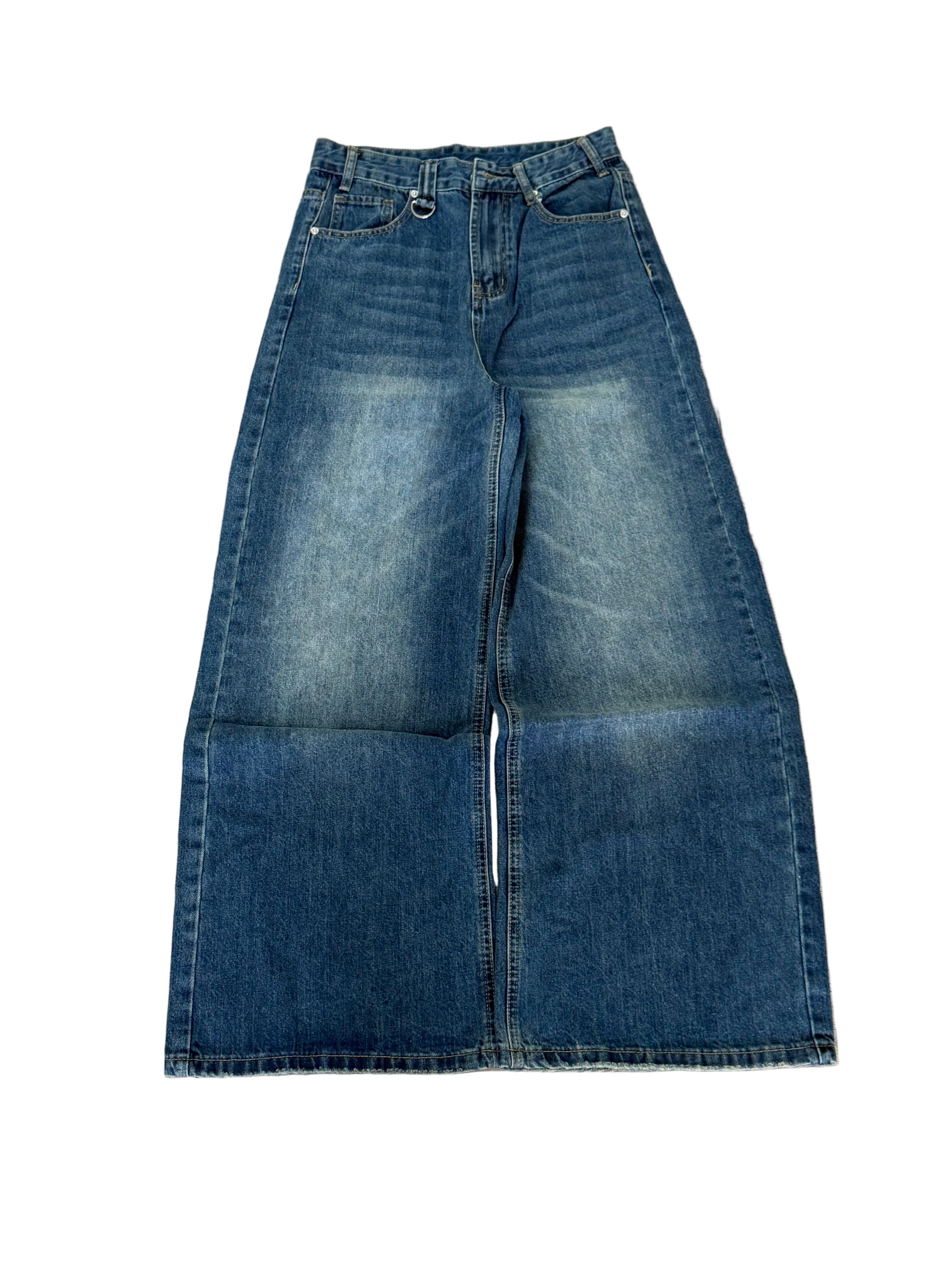 FORGED Washed Blue Baggy Jeans