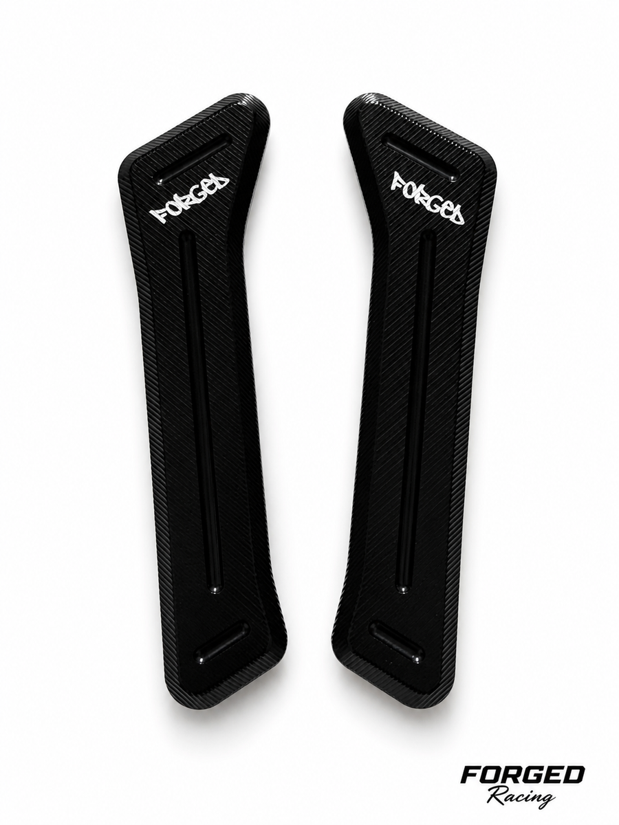 Surron Ultra Bee Metal Battery Guards | CNC Replacement (Black & Chrome) — view 2