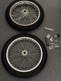 Surron Ultra Bee 17" Supermoto Wheelset - Black/Chrome Finish
