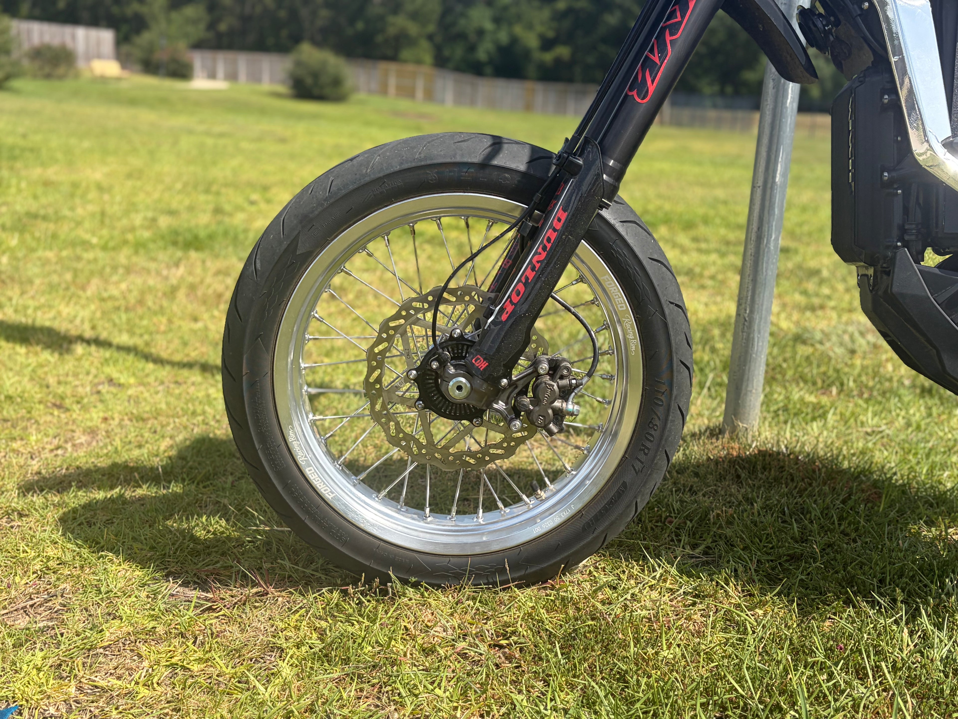 Surron Ultra Bee 17" Supermoto Wheelset - Black/Chrome Finish
