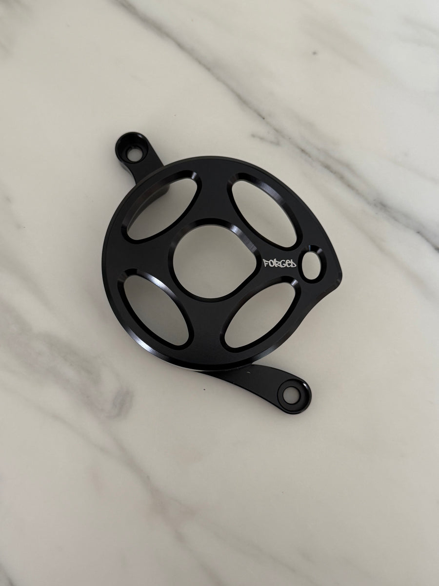 Surron Light Bee X & E-Ride Metal Motor Cover | CNC Upgrade Replacement (Black & Chrome) — view 3
