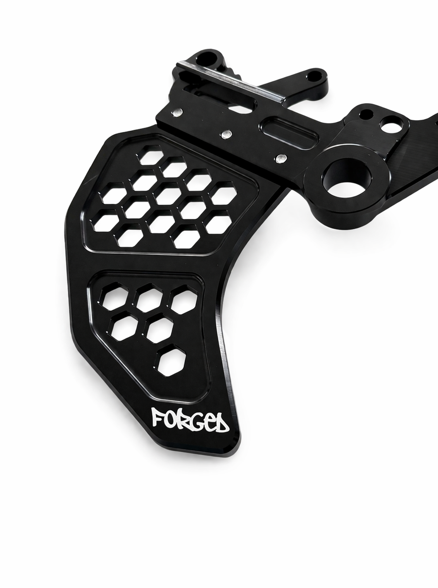 Surron Ultra Bee Dual Caliper Mount | CNC Metal Brake Upgrade w/ Rotor Guard — view 4
