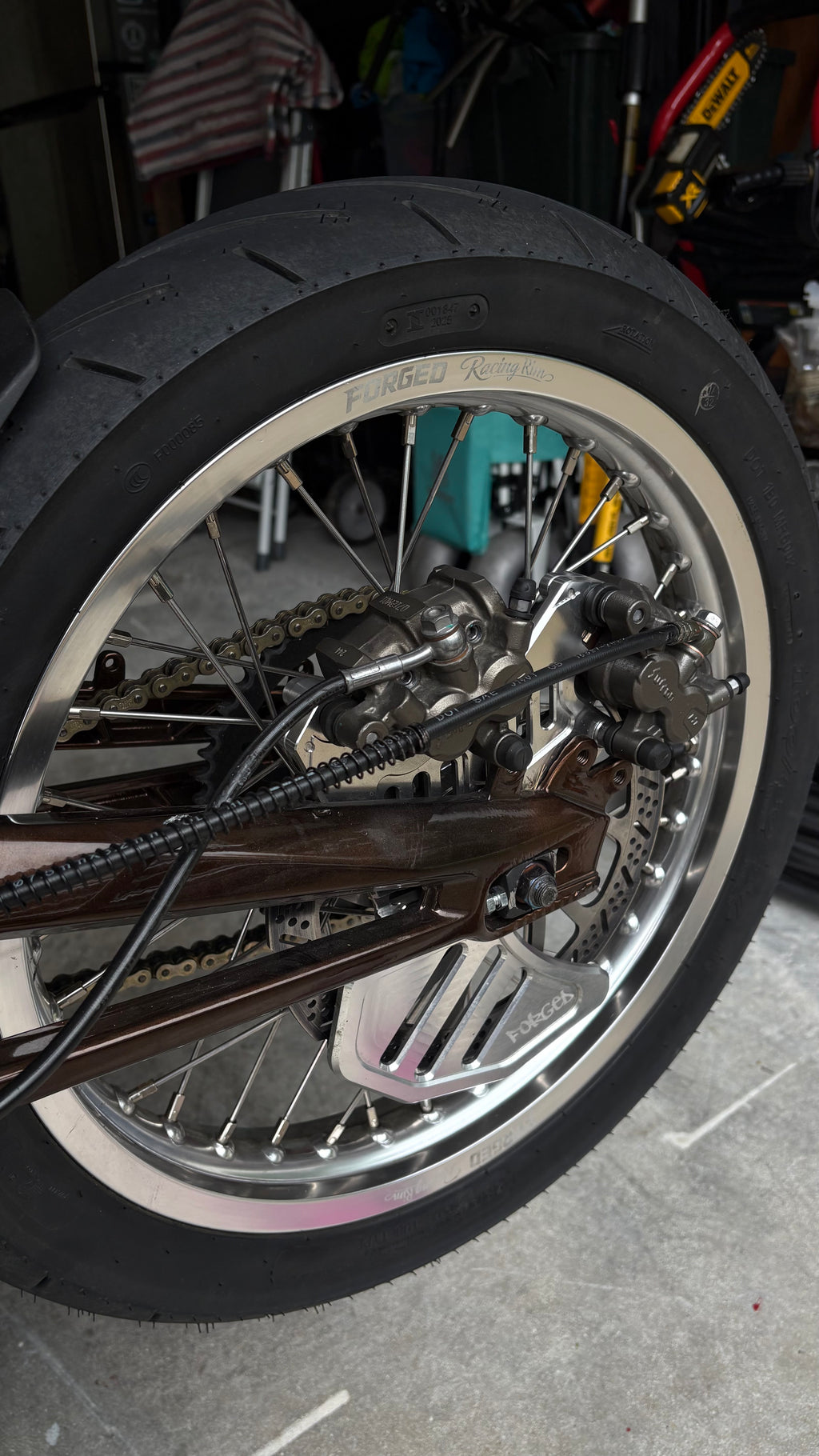 Talaria XXX / MX4, MX3, Sting - Supermoto Wheelset (Thick/Wide) - Chrome Silver