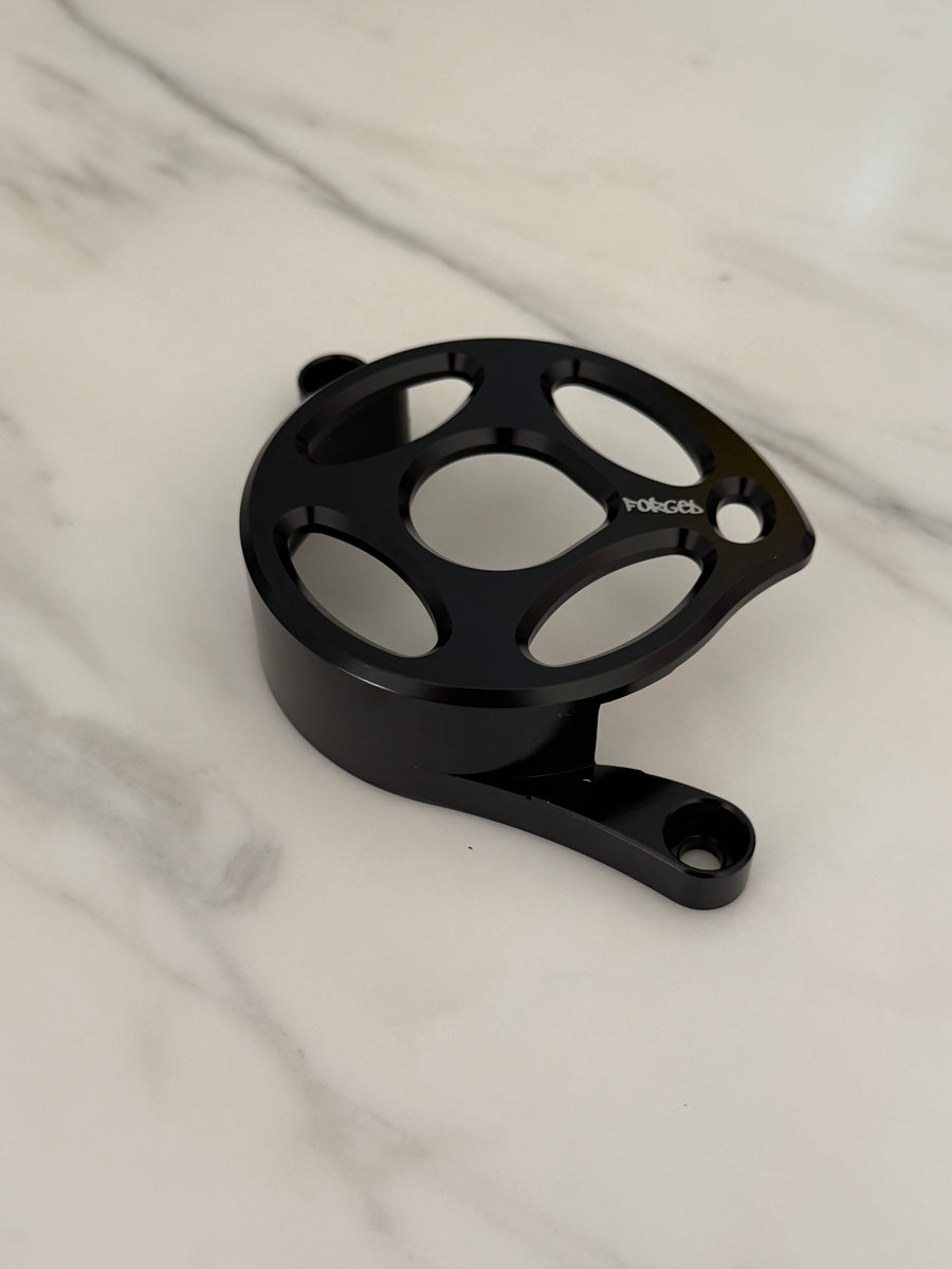 Surron Light Bee X & E-Ride Metal Motor Cover | CNC Upgrade Replacement (Black & Chrome) — view 5