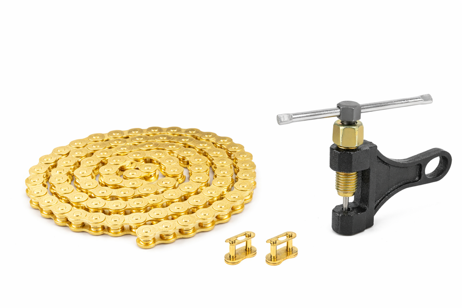 Tuttio Soleil 01 & Yozma Gold Chain Upgrade – Heavy Duty 420 E-Bike Chain (116 Links) — view 6