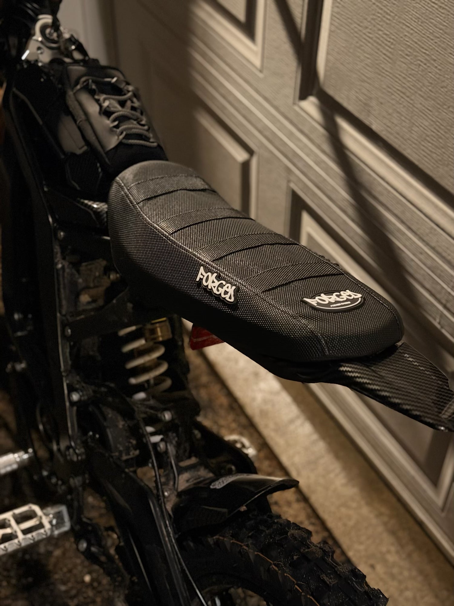 Forged Racing E-Moto Ribbed Seat Cover | Grip Seat Cover for Surron, Talaria & E-Ride