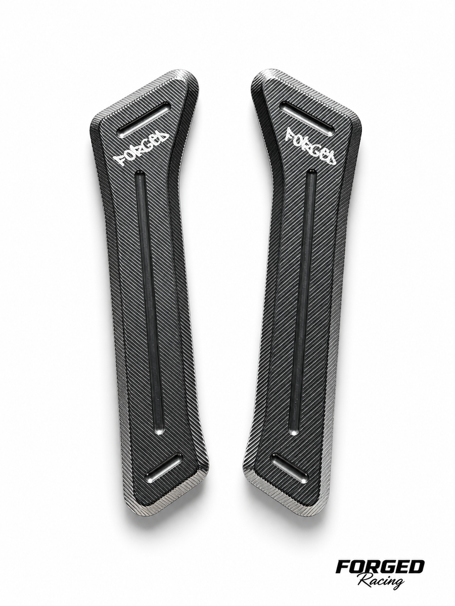 Surron Ultra Bee Metal Battery Guards | CNC Replacement (Black & Chrome) — view 3