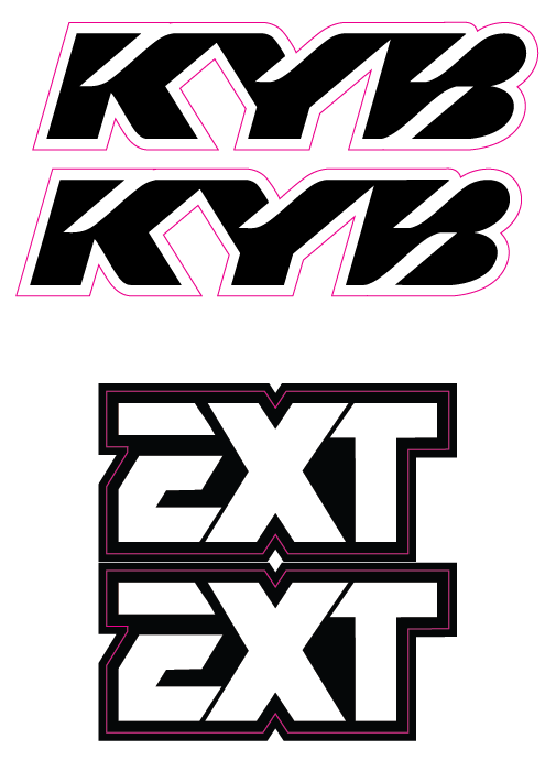 EXT or KYB Fork Decals