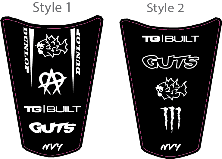 Predesigned E Ride Pro Rear Fender Decal