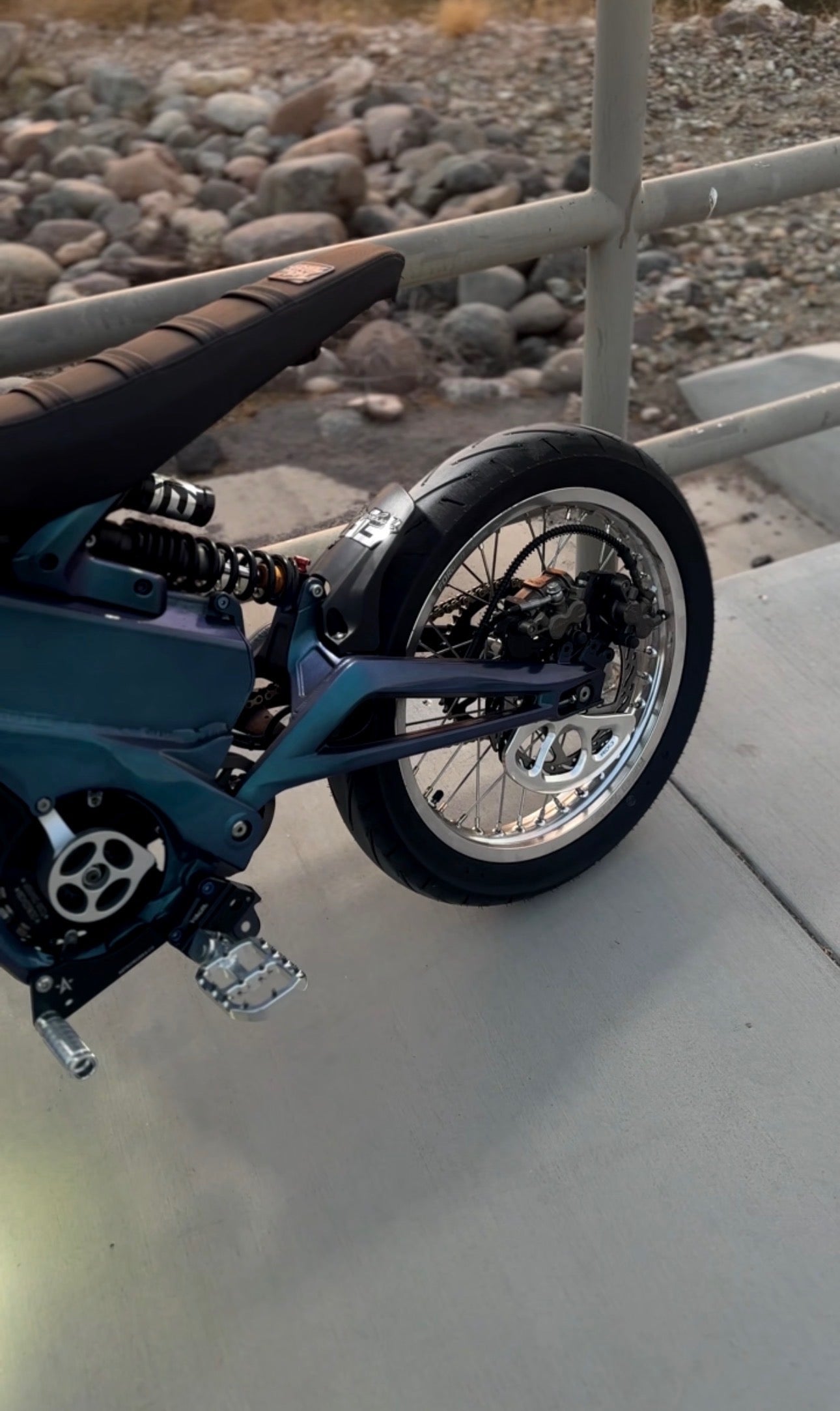 Talaria XXX / MX4, MX3, Sting - Supermoto Wheelset (Thick/Wide) - Chrome Silver