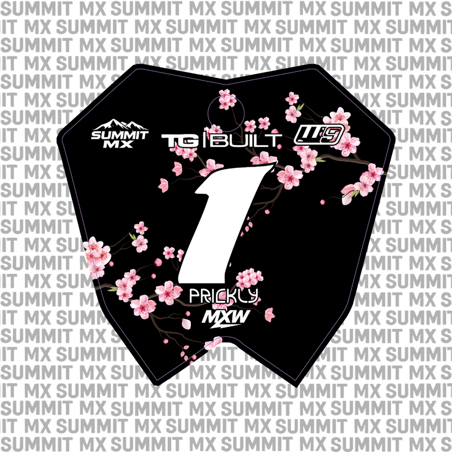 Cherry Blossom Number Plate Decal