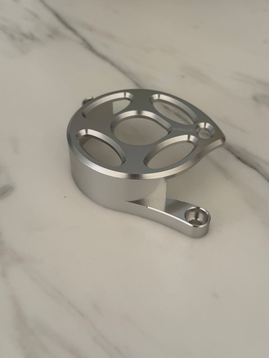 Surron Light Bee X & E-Ride Metal Motor Cover | CNC Upgrade Replacement (Black & Chrome) — view 2