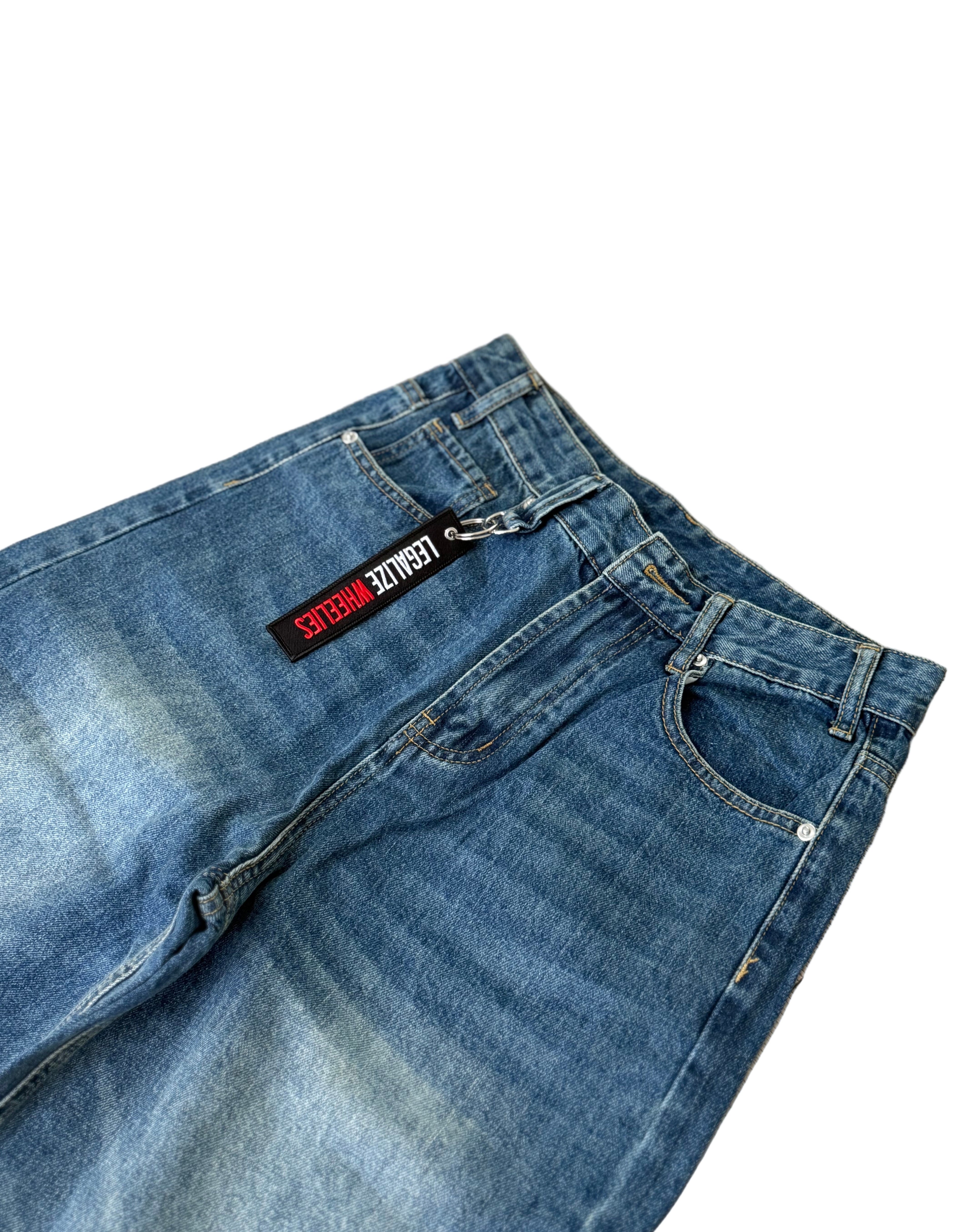 FORGED Washed Blue Baggy Jeans