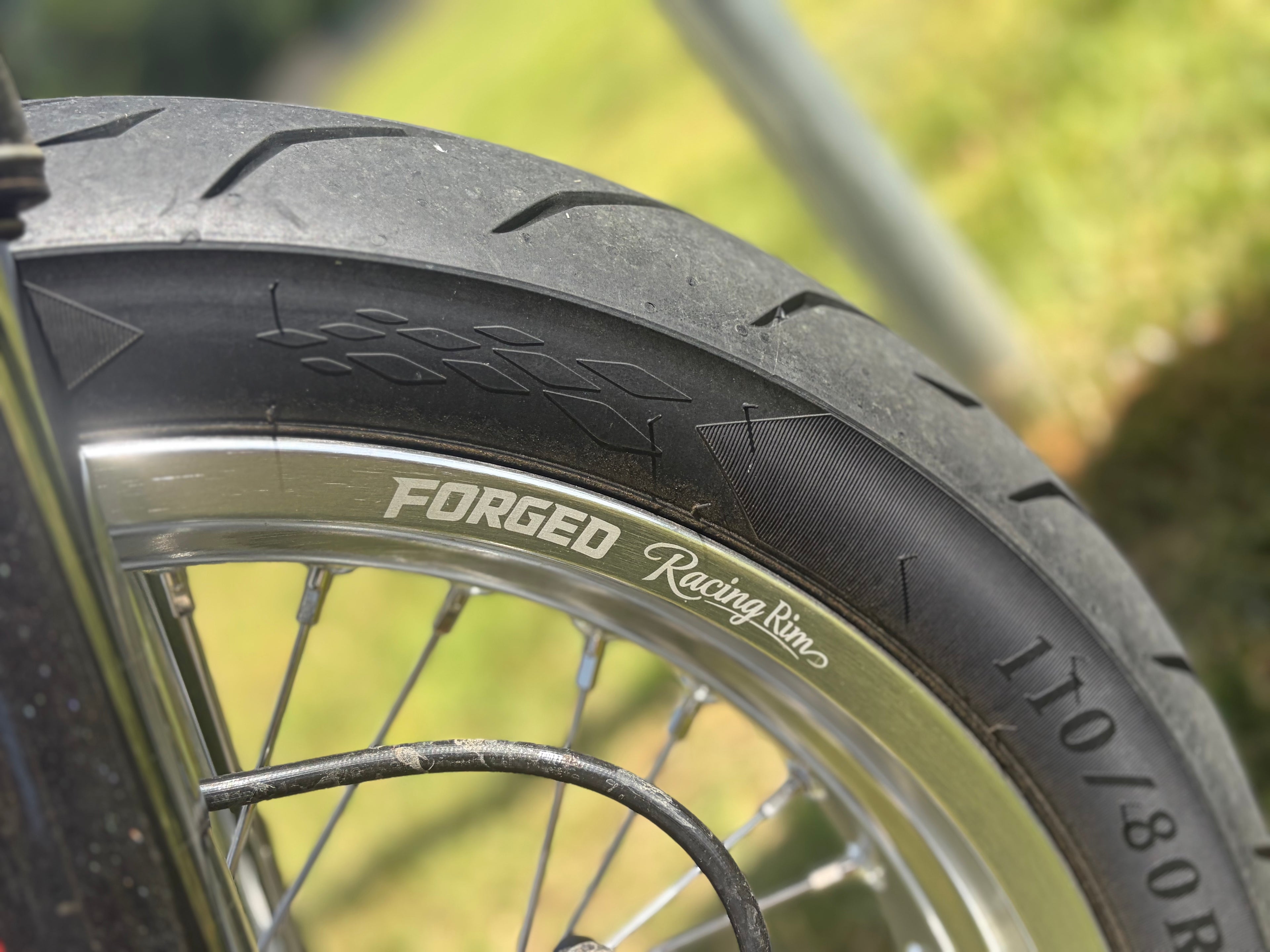 Surron Ultra Bee 17" Supermoto Wheelset - Black/Chrome Finish
