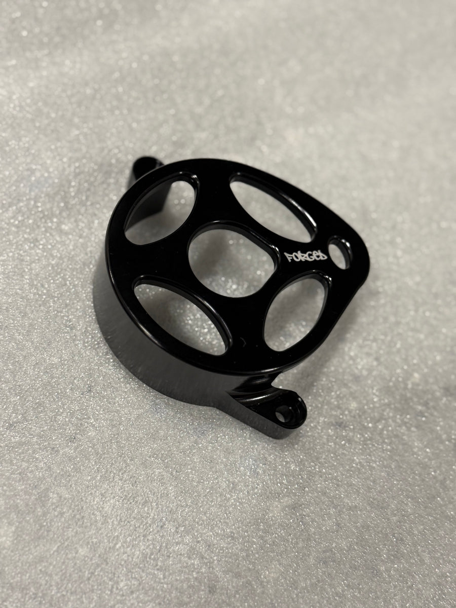 Surron Ultra Bee Metal Motor Cover | CNC Upgrade Replacement (Black & Chrome) — view 5