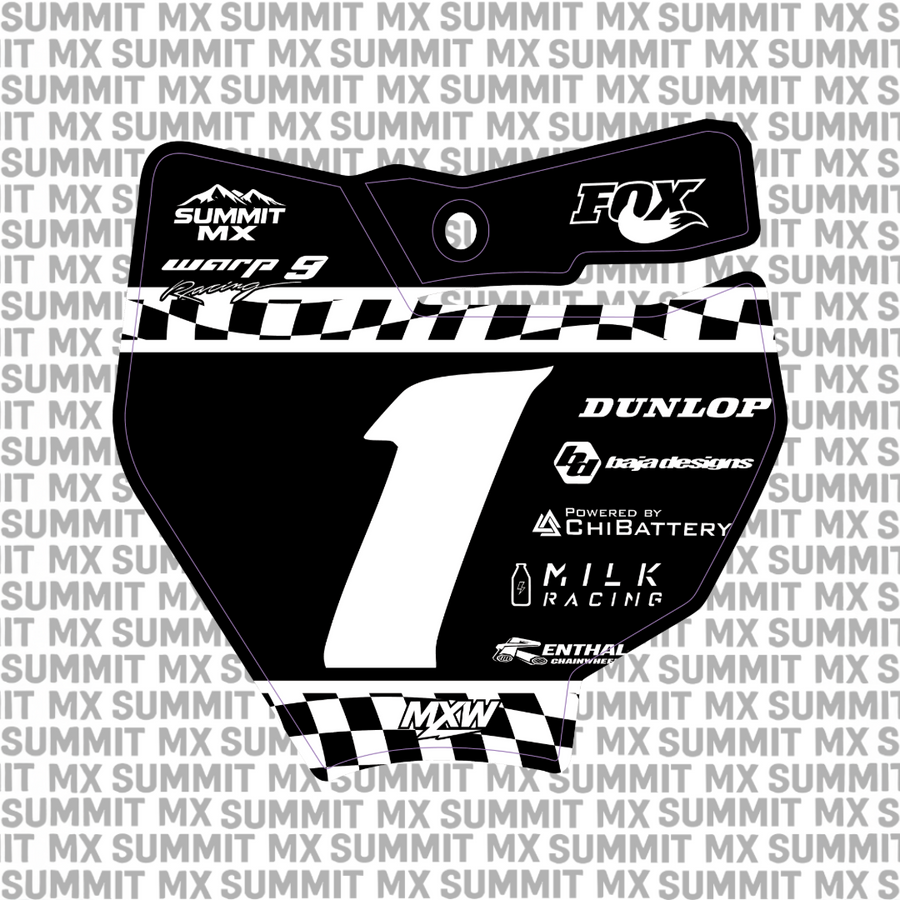 Finish Line Number Plate Decal