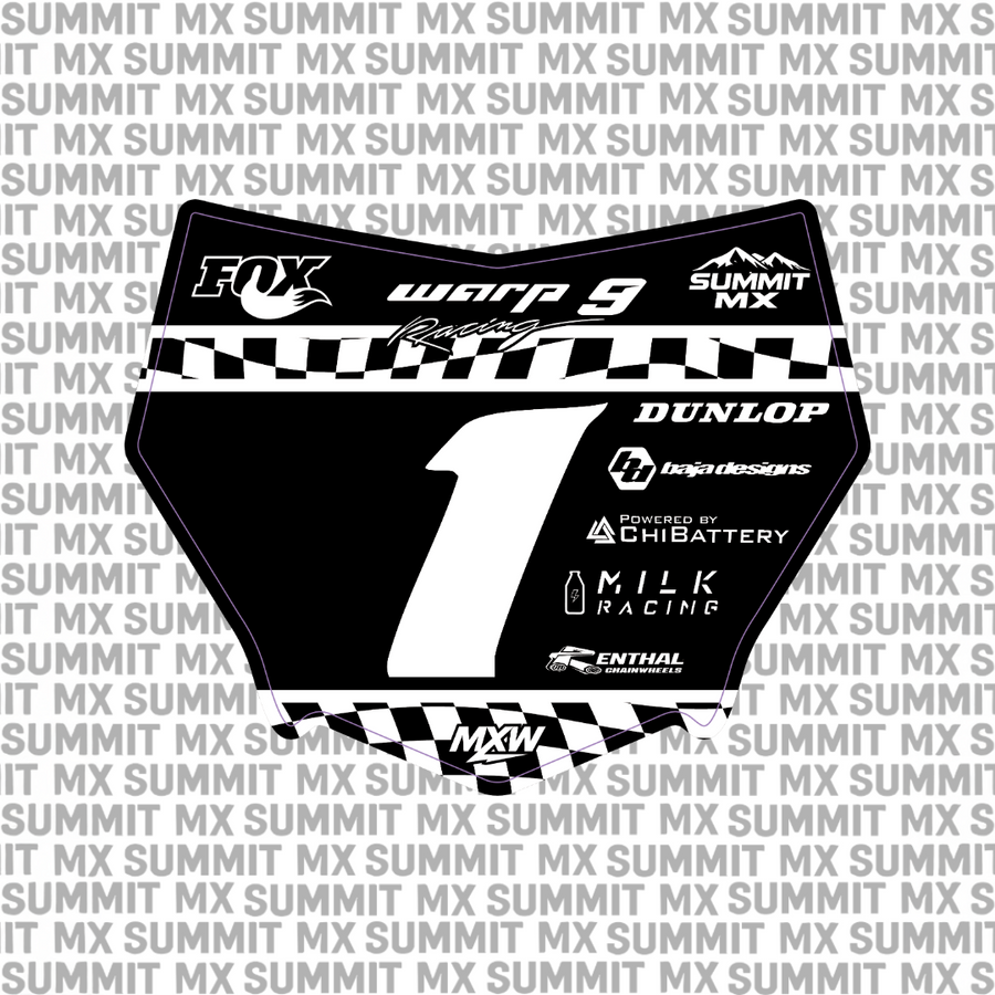 Finish Line Number Plate Decal