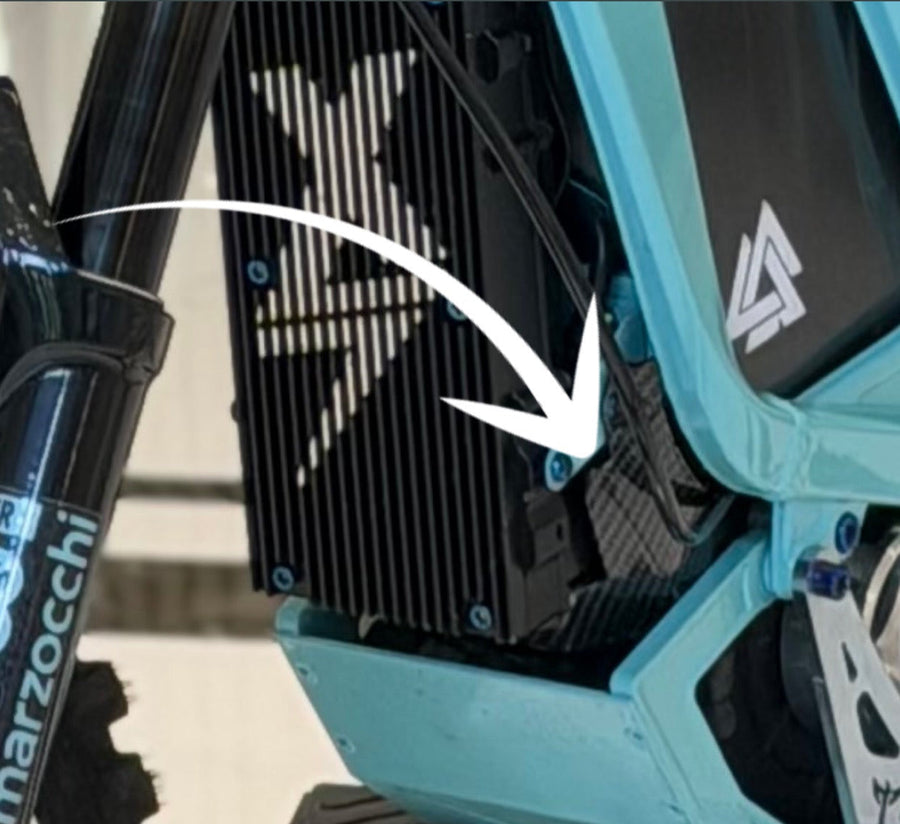 Surron LBX Imitation Carbon Fiber Under Controller guard — view 2