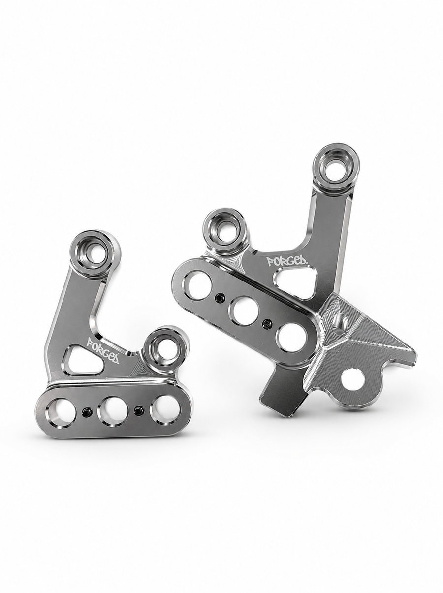 Chrome Silver Foot Peg Brackets for Sur-Ron Light Bee X & E-Ride Pro – Heavy Duty Upgrade
