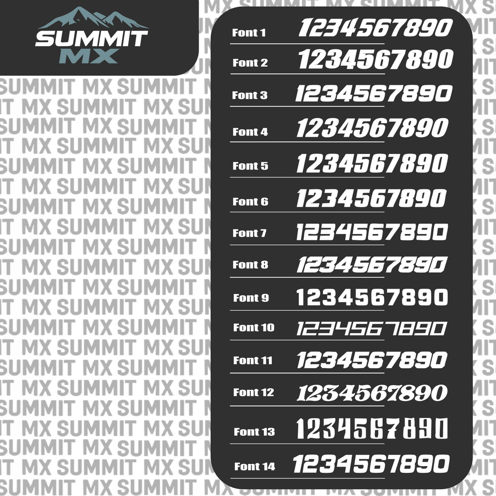 Finish Line Number Plate Decal