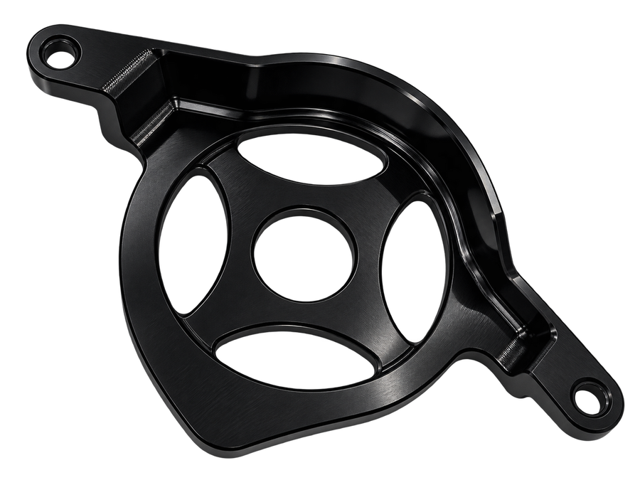 Black Talaria XXX metal motor cover, angled view