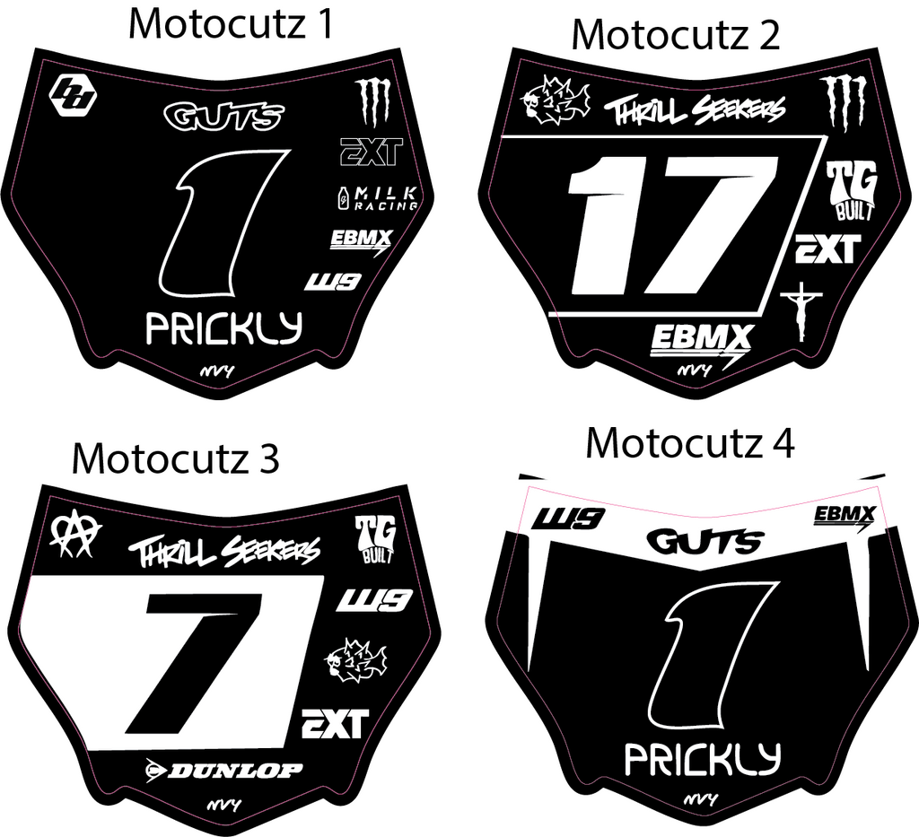 Motocuts Plate Decal