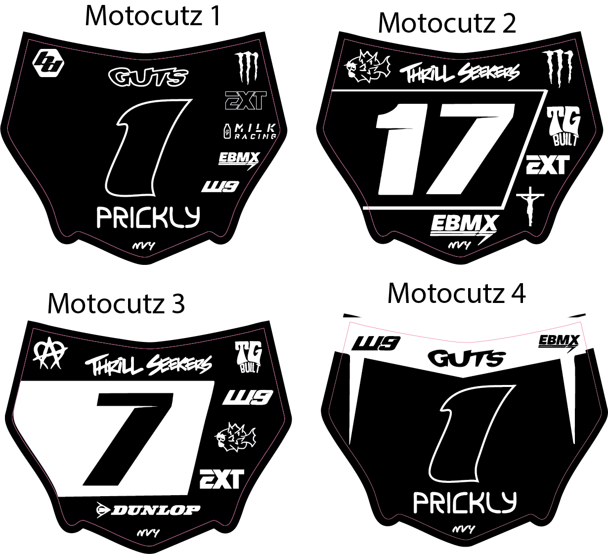 Motocuts Plate Decal