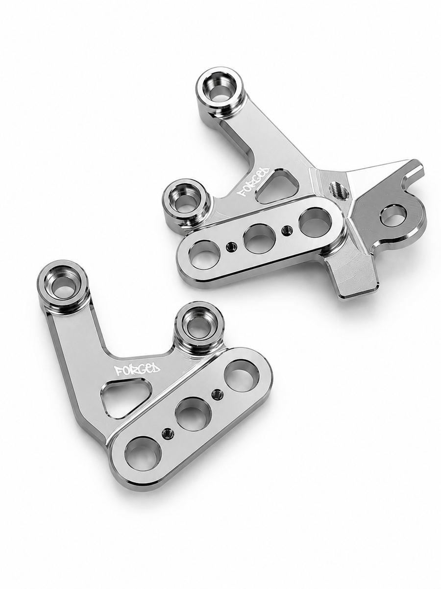 Chrome Silver Foot Peg Brackets for Sur-Ron Light Bee X & E-Ride Pro – Heavy Duty Upgrade — view 2
